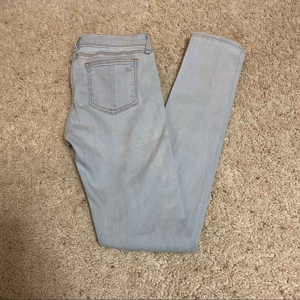 Baby blue Rag & Bone skinny jeans